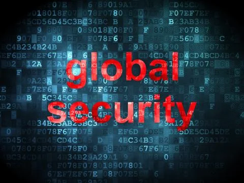 Security concept: Global Security on digital background 스톡 일러스트