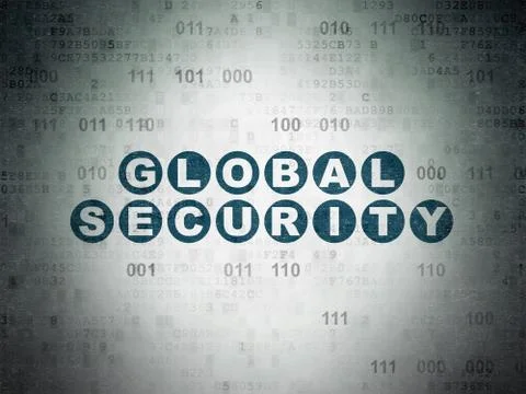 Security concept: Global Security on Digital Data Paper background 스톡 일러스트