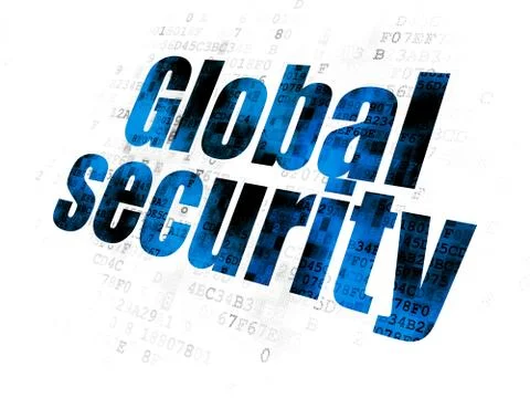 Security concept: Global Security on Digital background Stock Illustration