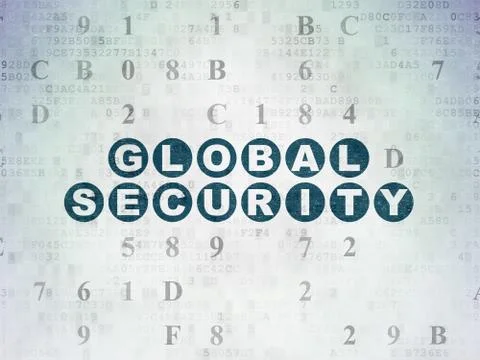 Security concept: Global Security on Digital Data Paper background Stock Illustration