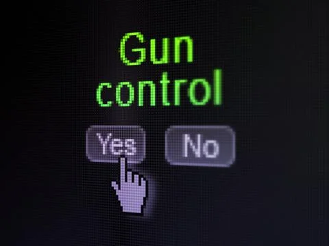 Security concept: Gun Control on digital computer screen Stock-Illustration