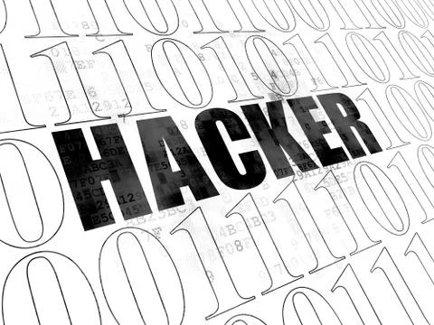 Security concept: Hacker on Digital background Stock Illustration