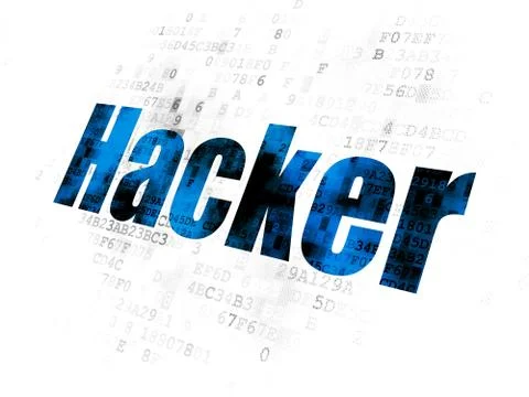 Security concept: Hacker on Digital background Stock Illustration