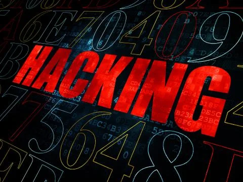 Security concept: Hacking on Digital background Stock-Illustration