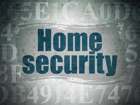 Security concept: Home Security on Digital Data Paper background Stock Illustration