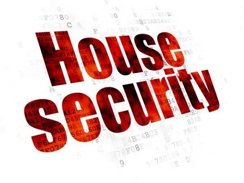 Security concept: House Security on Digital background Stock Illustration