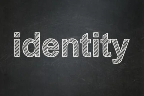 Security concept: Identity on chalkboard background Stock Illustration