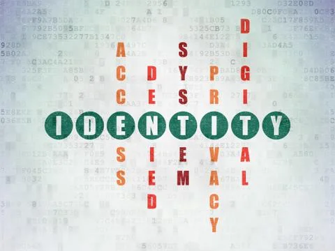 Security concept: Identity in Crossword Puzzle イラスト素材