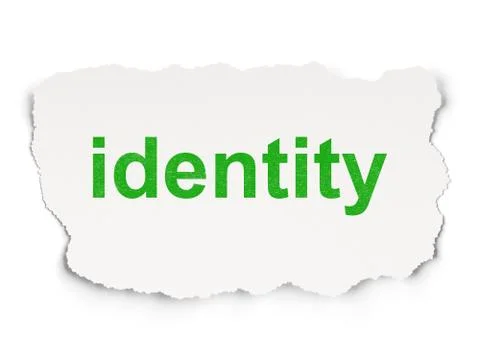 Security concept: Identity on Paper background Stock Illustration