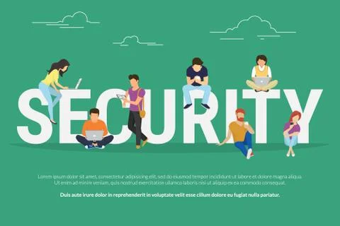 Security concept illustration Stock Illustration