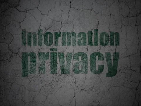 Security concept: Information Privacy on grunge wall background Stock Illustration