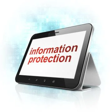 Security concept: Information Protection on tablet pc computer Illustrazione stock