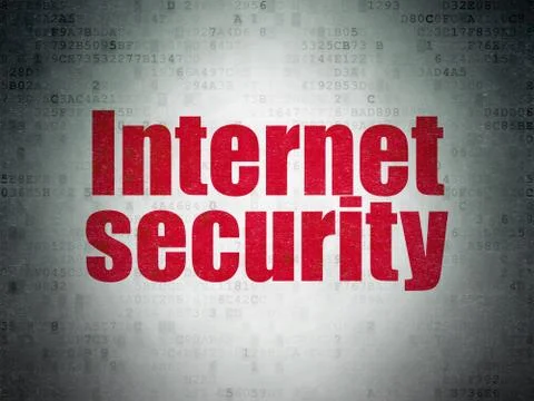 Security concept: Internet Security on Digital Data Paper background Illustrazione stock