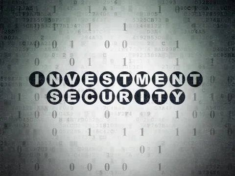 Security concept: Investment Security on Digital Paper background Illustrazione stock