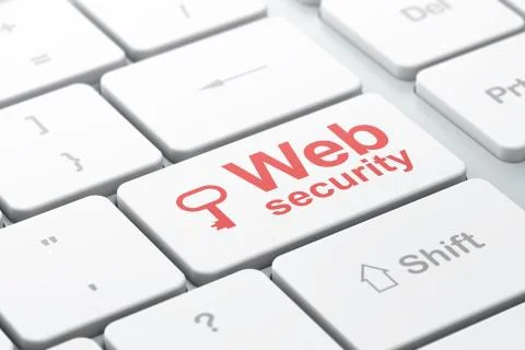 Security concept: Key and Web Security on computer keyboard back Stock Illustration