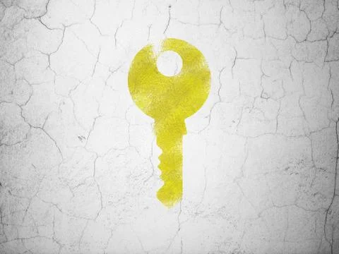 Security concept: Key on wall background Stockillustratie