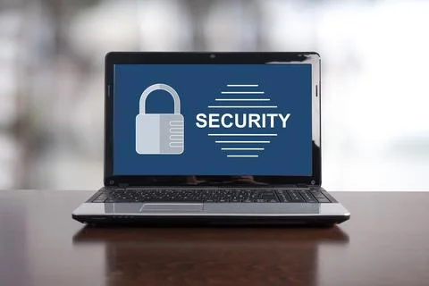 Security concept on a laptop Stock Photos