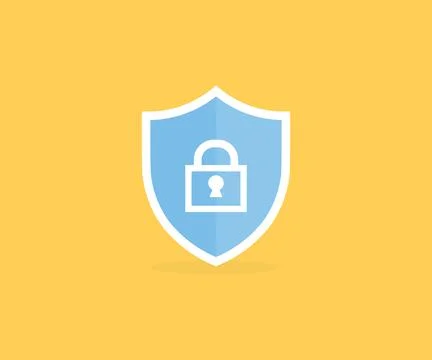 Security concept, Lock, Cyber Security Data Protection  logo design. Stock Illustration