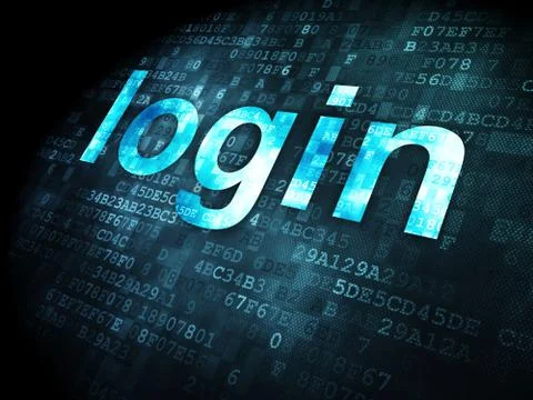 Security concept: login on digital background Stock Illustration