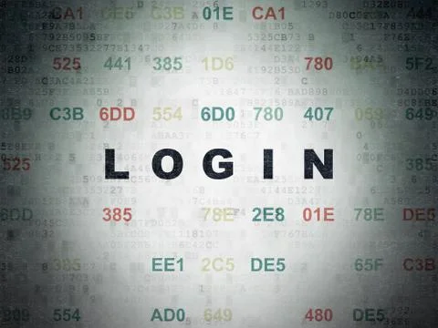 Security concept: Login on Digital Data Paper background Illustrazione stock