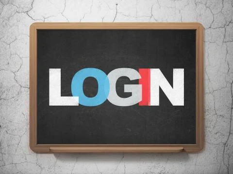 Security concept: Login on School board background Stock Illustration