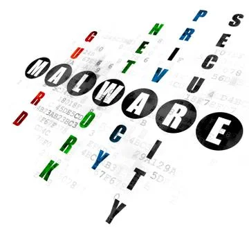 Security concept: Malware in Crossword Puzzle Stock Illustration