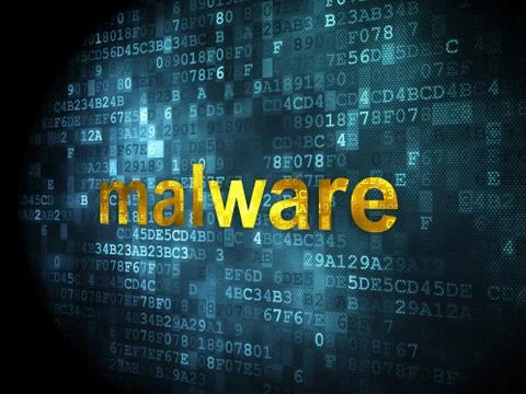 Security concept: Malware on digital background Stock Illustration