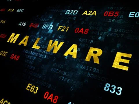 Security concept: Malware on Digital background イラスト素材