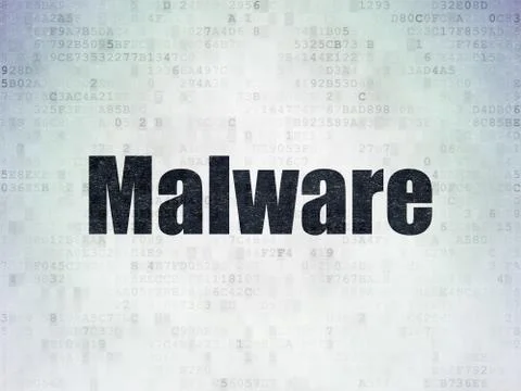 Security concept: Malware on Digital Data Paper background Stock Illustration