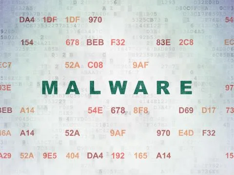 Security concept: Malware on Digital Paper background イラスト素材