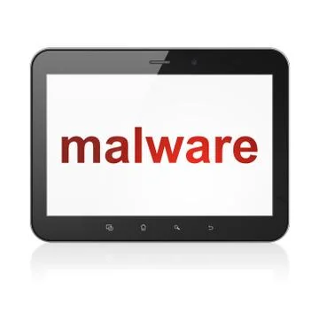 Security concept: Malware on tablet pc computer Illustrazione stock