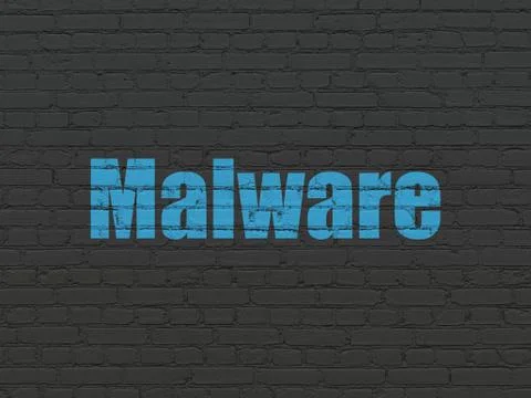 Security concept: Malware on wall background Stock Illustration