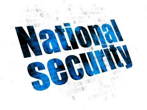 Security concept: National Security on Digital background Ilustração Stock