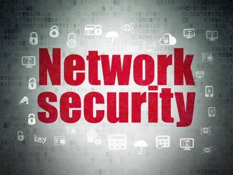 Security concept: Network Security on Digital Data Paper background Stock Illustration