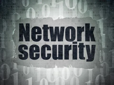 Security concept: Network Security on Digital Data Paper background Stock Illustration