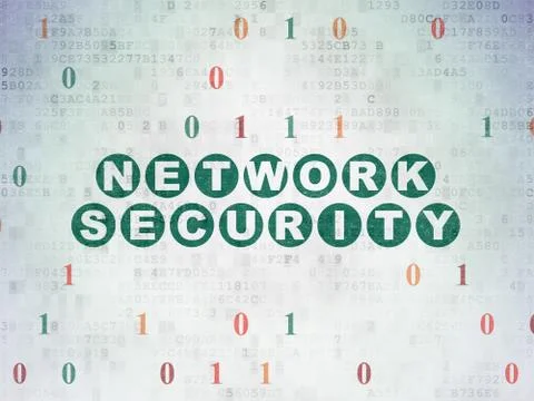 Security concept: Network Security on Digital Data Paper background Stock Illustration