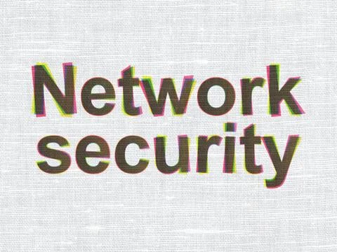 Security concept: Network Security on fabric texture background Stock Illustration