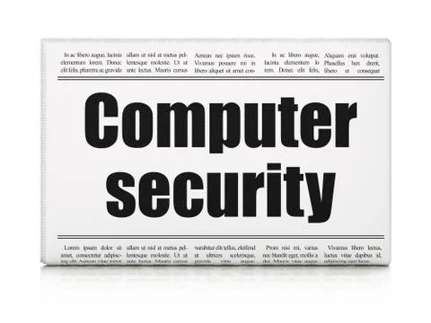 Security concept: newspaper headline Computer Security Illustrazione stock