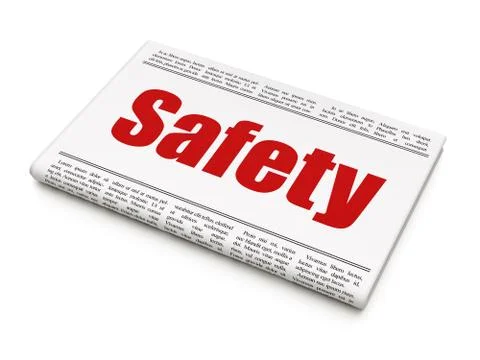 Security concept: newspaper headline Safety Illustrazione stock