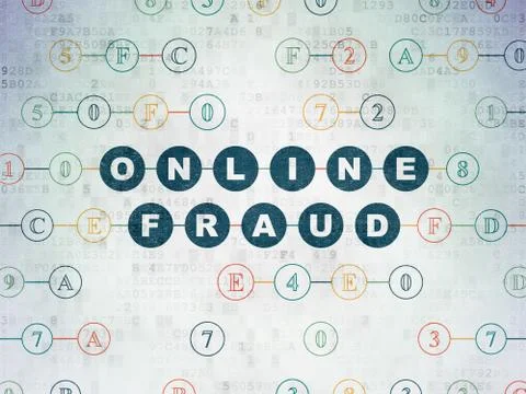 Security concept: Online Fraud on Digital Data Paper background Stock Illustration