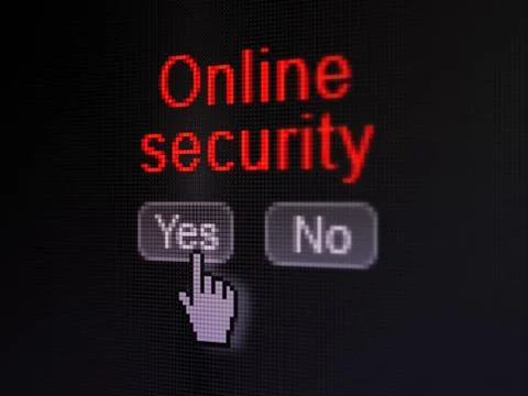 Security concept: Online Security on digital computer screen イラスト素材
