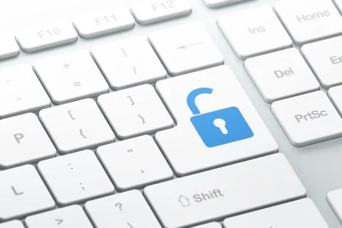 Security concept: Opened Padlock on computer keyboard background イラスト素材