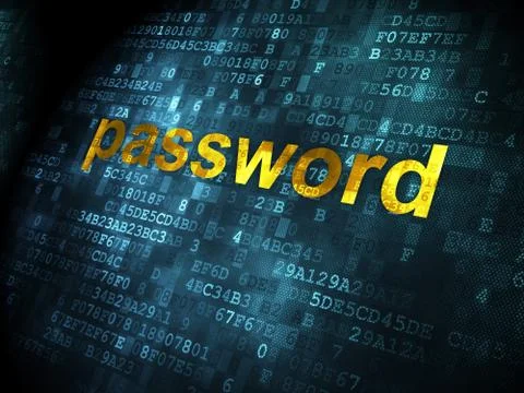 Security concept: Password on digital background Stock Illustration