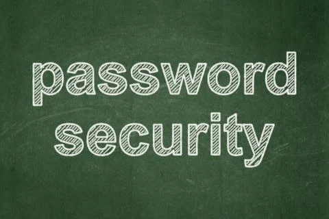Security concept: Password Security on chalkboard background Stockillustratie