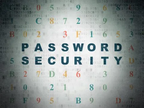 Security concept: Password Security on Digital Data Paper background Illustrazione stock