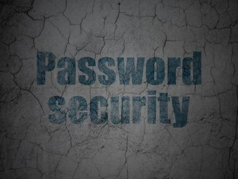 Security concept: Password Security on grunge wall background Stock Illustration