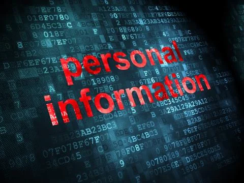 Security concept: Personal Information on digital background Illustrazione stock