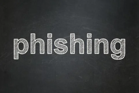 Security concept: Phishing on chalkboard background Stock Illustration