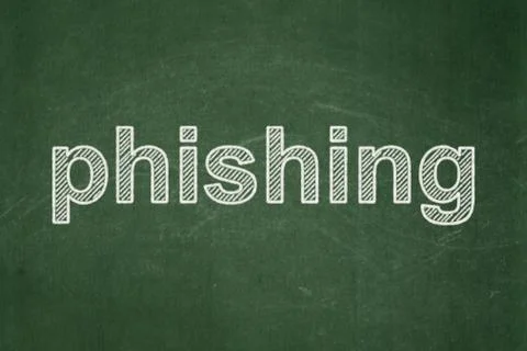 Security concept: Phishing on chalkboard background 스톡 일러스트