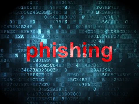 Security concept: Phishing on digital background 스톡 일러스트